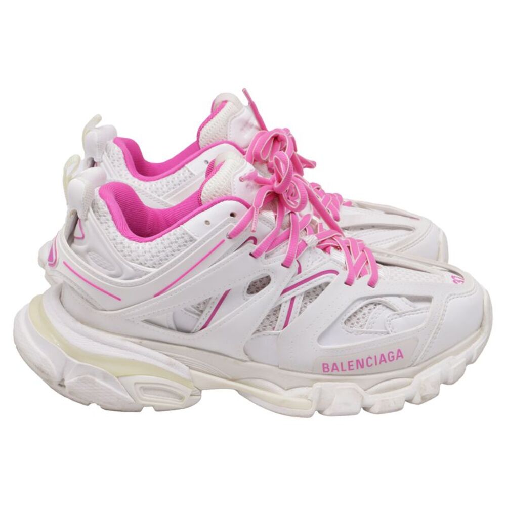 Balenciaga Track Sneakers in White Polyurethane